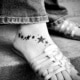 Thinking about getting a foot tattoo like this one of stars? Looks good with sandals!