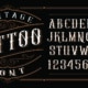 Image related to tattoo fonts or a tattoo design featuring different font styles.